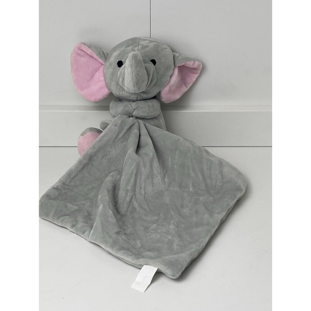 WALGREENS Gray Pink Elephant Lovey Plush Security Blanket